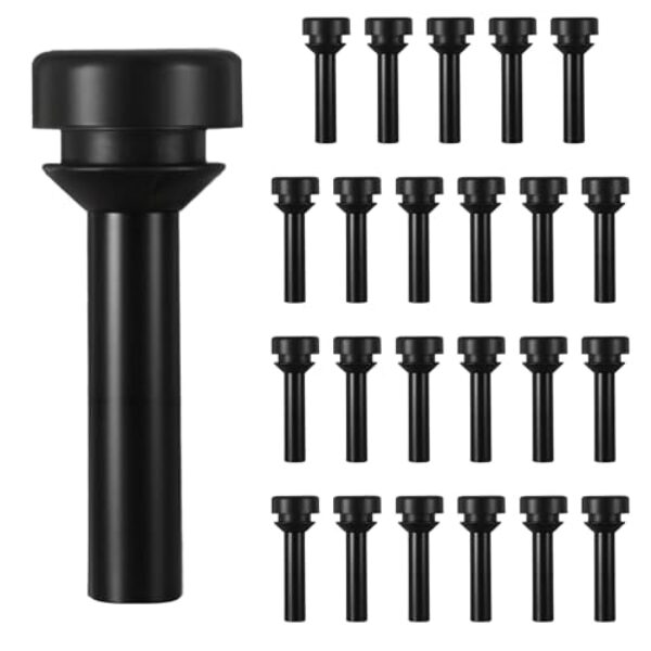 XLIUAX 24 peças de pés de borracha para grelha de fogão, amortecedores de grelha de substituição de fogão a gás para queimador, peças de fogão, protetores de peças de fogão Repalces WB02X24790 Pés de