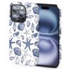 XUNQIAN Capa compatível com iPhone 16E, compatível com MagSafe Coastal Beach Summer Blue Ocean Seashell Capa protetora para celular (para iPhone 16E)