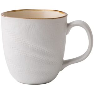 Yalych Caneca de café de tambor de 293 ml Canecas criativas para escritório em casa cerâmica copo branco fosco simples, lavável no micro-ondas, máquina de lavar louça, linda caneca