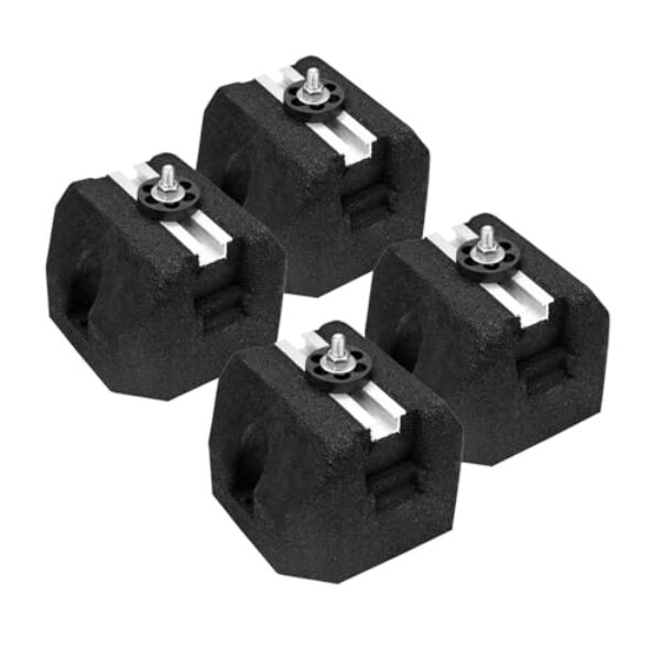 Yarssihha 4 peças de mini base de borracha dividida para bomba de calor de ar condicionado sem dutos 9000-60000 BTU, mini bloco de montagem antivibração resistente, kit de base de montagem no chão