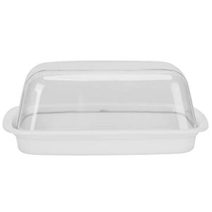 Ymiko Manteiga de Manteiga, Queijo Recipiente de Queijo Bandeja de Bandeja de de Prato de Com Tampa para Padaria Em Casa (branco curvo)