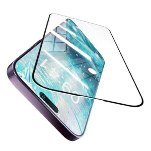 YOUULAR [Pacote com 1 protetor de tela para Samsung Galaxy M16 5G película protetora de vidro temperado dureza 9H alta transparência anti-quebra antibolhas, borda preta