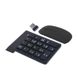 Ysyqkn Teclado Numérico Combinado USB Leve, Compacto E Elegante com Receptor USB para Casa E Escritório.