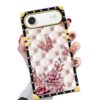 Yuning419 Capa compatível com iPhone 17 Air, TPU macio de luxo e parte traseira rígida de policarbonato para meninas e mulheres, capa protetora à prova de choque para iPhone 17 Air, borboleta diamante