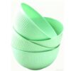 YUNSHENGFANGDM Tigelas de cereal, 4 peças, tigelas de plástico reutilizáveis e leves, tigelas de sobremesa reutilizáveis para arroz, macarrão, lanche, frutas, sem BPA (verde)