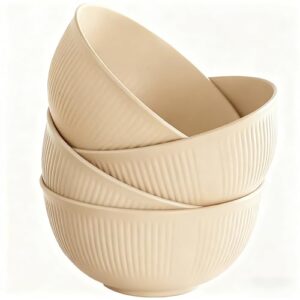 YUNSHENGFANGDM Tigelas de ramen, tigelas de sopa, tigelas de cereais de plástico inquebráveis, tigelas de sopa grossas antiescaldante, 740 ml, tigelas leves feitas de fibra de palha de trigo, ideais