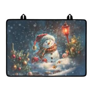 YUVAMAGIMO Capa superior de fogão de Natal boneco de neve extragrande para fogão elétrico, antiderrapante, capa protetora de forno resistente ao calor, decoração de cozinha de Natal