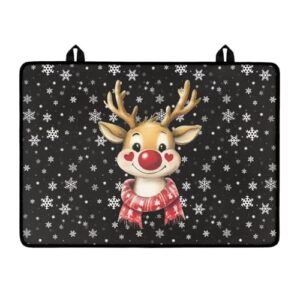 YUVAMAGIMO Cobertura superior de fogão de alce de Natal para fogão elétrico, antiderrapante, GG, tapetes de secagem de pratos para cozinha, inverno, Natal, decoração de casa, capa de fogão de vidro