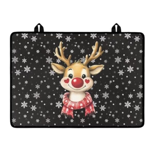 YUVAMAGIMO Cobertura superior de fogão de alce de Natal para fogão elétrico, antiderrapante, GG, tapetes de secagem de pratos para cozinha, inverno, Natal, decoração de casa, capa de fogão de vidro