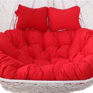 ZDJZMGZ Almofada para cadeira de ovo pendurada à prova d'água para 2 pessoas almofada grossa para cadeira giratória com capa removível rede de assento duplo almofada de substituição