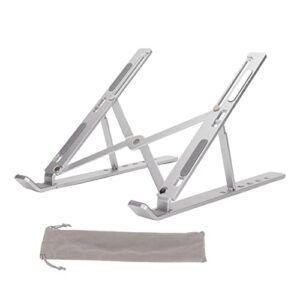 ZJchao Laptop Stand for Desk, Laptop Laptop Riser Portão de Alumínio Alumínio Ajuste Ajuste Poods de Borracha (N3 Alumínio de alumínio Prata (18 polegadas))