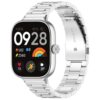 ZLYLVRC Pulseira de relógio de aço inoxidável compatível com Redmi Watch 4/para Mi Band 8 Pro Smartwatch pulseiras ajustáveis para mulheres e homens (prata)