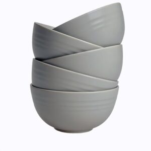 ZQtyf Tigelas de cereais inquebráveis, conjunto de 5 tigelas reutilizáveis de palha de trigo - segura para micro-ondas e lava-louças, tigela de sopa de dormitório e apartamento para servir aveia