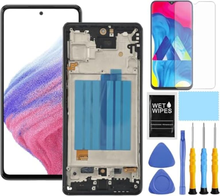 ZTOOYO Substituição de tela para Samsung Galaxy A53 5G com moldura para Samsung A53 kit de substituição de tela A536u A256a A536w A536e LCD Touch Display digitalizador com ferramentas