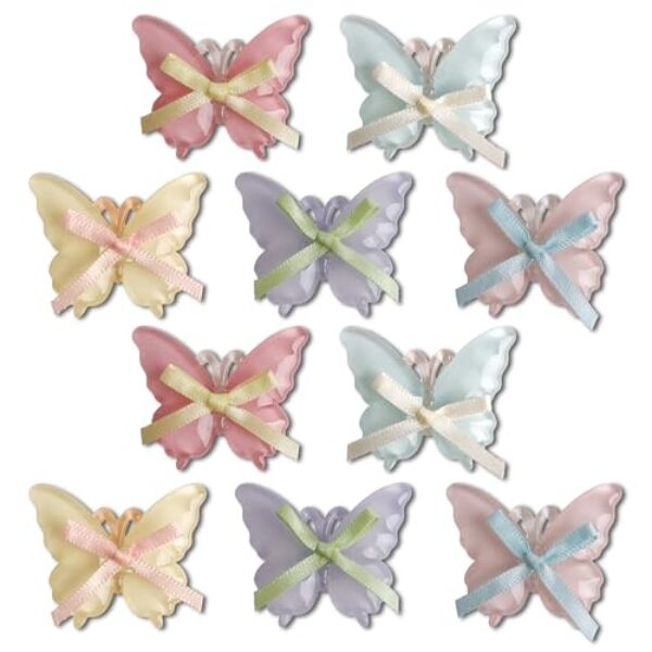 10 peças de ímãs de geladeira de borboleta, ímãs fofos 3D poderosos ímãs de geladeira adesivos para cozinha, quadro branco, armário, lava-louças - decoração de artesanato bonito para casa, escritório