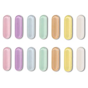 14 ímãs de geladeira coloridos de tiras elípticas para planejamento semanal ímãs de geladeira fortes para escritório cozinha quadro branco armário de metal conjunto de presente para organizar fotos