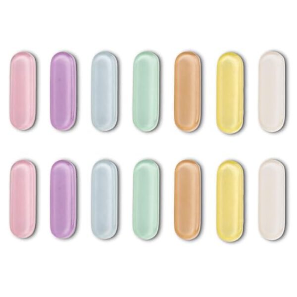 14 ímãs de geladeira coloridos de tiras elípticas para planejamento semanal ímãs de geladeira fortes para escritório cozinha quadro branco armário de metal conjunto de presente para organizar fotos