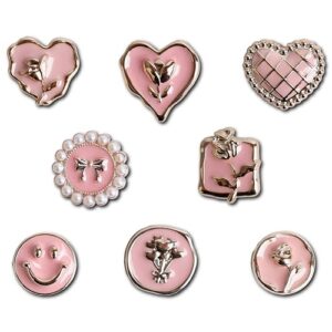 24 peças de ímãs de geladeira rosa retrô chique inspirados em 8 formas diferentes, adequados para escritório, cozinha, armário de armazenamento fotos e anotações em geladeiras, armários de