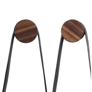 2 ganchos magnéticos retrô, ganchos de bola de madeira de ferro forjado, armazenamento criativo sem perfurações para geladeiras, portas de metal e armários (madeira de nogueira, G)