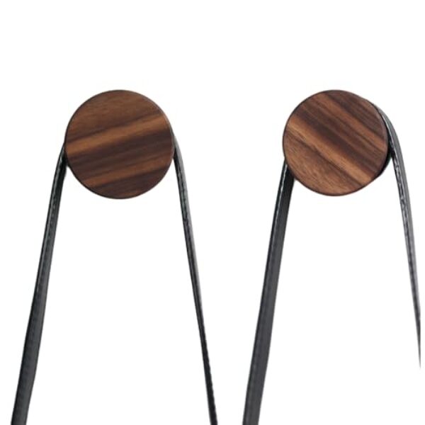 2 ganchos magnéticos retrô, ganchos de bola de madeira de ferro forjado, armazenamento criativo sem perfurações para geladeiras, portas de metal e armários (madeira de nogueira, G)