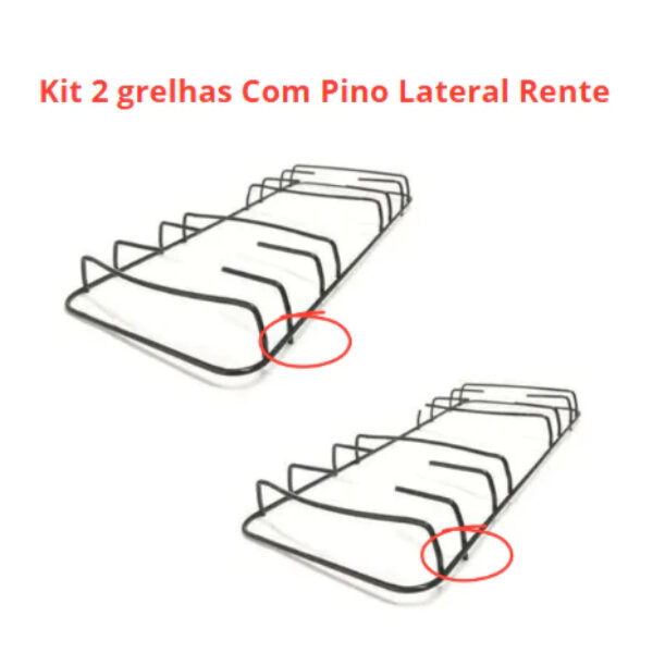 2 Grelha Grade Trempe P/ fogao Esmaltec Bali Esmaltec Bali Hawai Caribe com pino rente