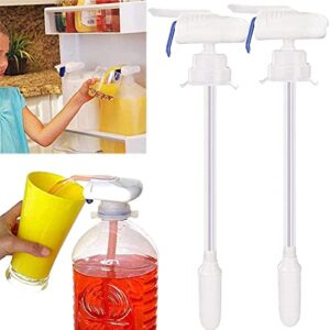 2 Pacotes de Dispenser Automático Bebidas Leite Sem Contato para Galão Geladeira - Derrames Adequado a Maioria das Garrafas e Jarros Indicado Cozinhas
