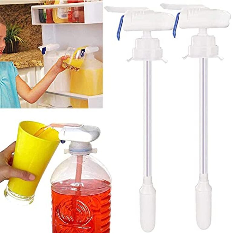 2 Pacotes de Dispenser Automático Bebidas Leite Sem Contato para Galão Geladeira - Derrames Adequado a Maioria das Garrafas e Jarros Indicado Cozinhas