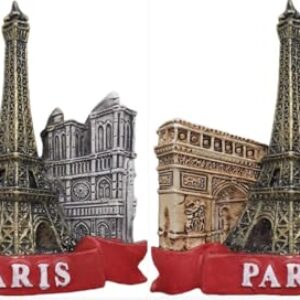 2 peças Paris França 3D Torre de geladeira ímã de geladeira lembranças turísticas, adesivos magnéticos de resina ímã de geladeira decoração de casa e cozinha acessórios de cozinha, ímãs de geladeira