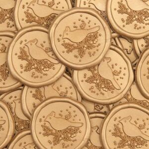 30 peças de adesivos de selo de cera de Natal adesivos autoadesivos de selo de envelope ótimos para presentes de convite de Natal decoração de envelope de cartão de felicitações (marrom)