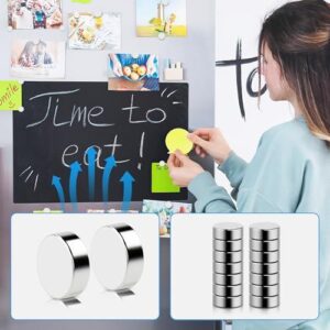 30 peças pacote poderoso ímã de geladeira-cor de níquel prateado redondo pequeno Mini tamanho, adequado para geladeira,