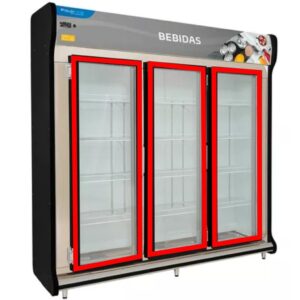 3 Gaxeta Expositor Para Polofrio 2417 de 3 Portas 50x150