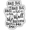 (3 peças) Adesivos de aniversário de aniversário e The Two Shall Become One Adesivo de vinil legal resistente ao clima para copo, garrafas de água, laptop, carro, adesivo de para-choque