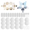 500 peças pequenas de artesanato redondo de vidro, adesivo autoadesivo de 1/2 polegada, folhas pequenas flexíveis espelhadas, mosaicos de espelho DIY para mesa de casamento, decoração de paredes