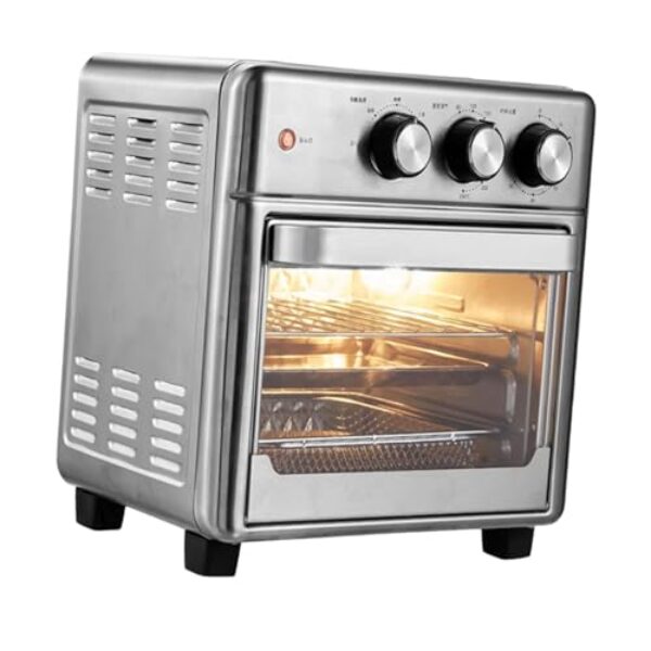 Ｂｅｓｇａ 5 em 1 Air Fryer Toaster forno em aço inoxidável desligar a casa com fritadeira elétrica para churrasqueiras assados