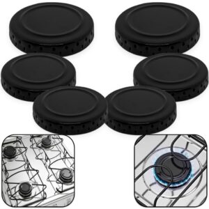 6 Tampas espalhador Boca de Fogão Atlas Mônaco tampinha, espalhador, Preto chama, peça Fogão