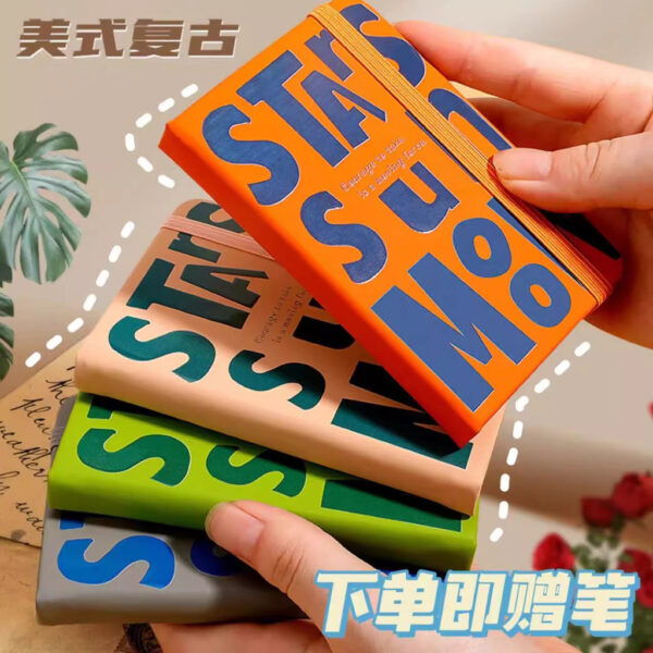 A a7 Mini Notebook Pequeno Notebook Portátil Portátil Tamanho Pequeno Bloco de Notas Caderno de Bolso Estilo Americano E