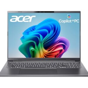 acer Aspire 16 AI Copilot+ PC | Tela WUXGA 120Hz 100% sRGB de 16 polegadas | Snapdragon X | NPU: 45 tops - GPU: até 1,7 TFLOPs | LPDDR5X 16 GB | SSD PCIe 4 de 512 GB | Wi-Fi 7 | A16-11M-X0LW