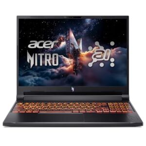 Acer Nitro V 16 AI Copilot+ Laptop para jogos para PC | Processador AMD Ryzen AI 5 340 | GPU para laptop NVIDIA GeForce RTX 5060 | Tela WUXGA IPS 180Hz de 16 polegadas | DDR5 de 16 GB | SSD de 4