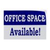 Adesivo decalque vários tamanhos espaço de escritório disponível aluguel escritório comercial para alugar loja ao ar livre placa azul - 50,8 cm x 35,5 cm, um adesivo