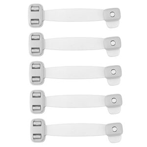 Ainoli 5 peças de fechadura de segurança infantil, botão duplo, à prova de bebê, trava de armário, proteção contra pitada, travas adesivas multiuso