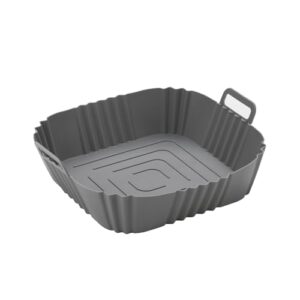 Air Fryer forros de silicone para fritadeira a ar de 20 cm, panela de silicone, reutilizável, de grau alimentício, forros, tapete de cozimento, acessórios de substituição de papel pergaminho