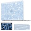 AKIT Capa compatível com MacBook Air 2.5 cm 2025 2024 2023 M4 M3 M2 Glitter Perolado Lustre Capa rígida resistente para modelo A3240 A3113 A2681 Mac Air 13,6 polegadas inclui teclado e capa de tela