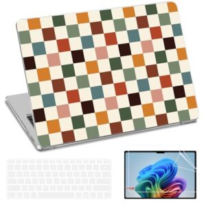 AKIT Compatível com Microsoft Surface Laptop 7 de 15 polegadas, capa sensível ao toque modelo 2037, capa dura durável e resistente a arranhões com estampa fofa + capa de teclado + protetor de tela