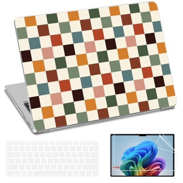 AKIT Compatível com Microsoft Surface Laptop 7 de 15 polegadas, capa sensível ao toque modelo 2037, capa dura durável e resistente a arranhões com estampa fofa + capa de teclado + protetor de tela