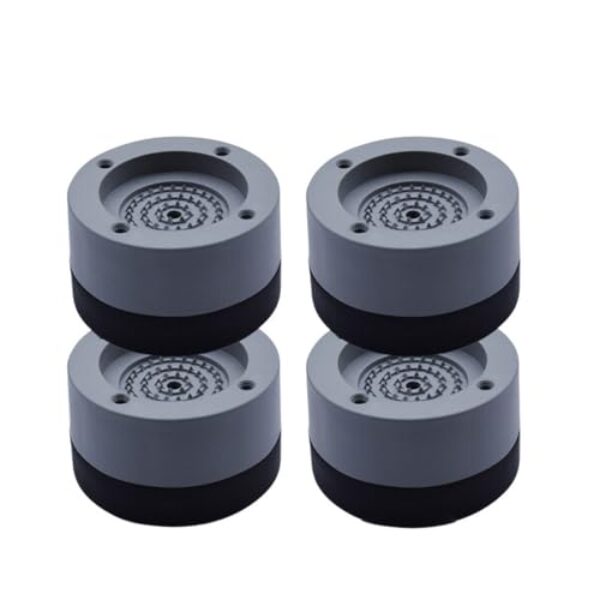 Almofadas para móveis – 4 peças de base de máquina de lavar e almofada de pé fixa para elevação universal de refrigerador, almofadas estabilizadoras cinza de 3,5 cm de espessura