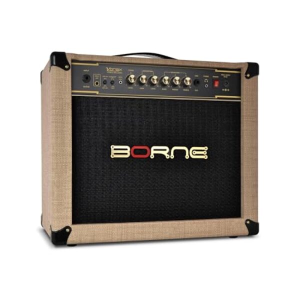Amplificador Para Guitarra Borne Vorax 1050 Studio Palha Conexão App Efeitos 50W Bivolt Automático