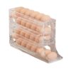 Apoio para Ovos de 4 Andares Geladeira - Organizador com Rolamento Automático Dispenser Economizar Espaço Container Grande Capacidade 30 Refrigerador