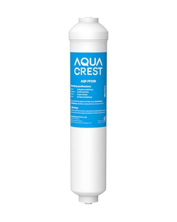 AQUA CREST Filtro de água em linha GXRTDR, substituição para GE® GXRTDR, Samsung DA29-10105J, Whirlpool WHKF-IMTO, 1 filtro (o pacote pode variar)