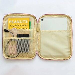 aqxreight Bolsa de Manga para Tablet Portátil de Metal Com Zíper Duplo Moda Algodão Bolsa de Armazenamento para Tablet Maleta de Manga Protetora Verde Clipe Separado de 11 Polegadas Com Prevenção e