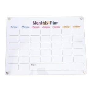 Asixxsix Dry Erase Board, Acrylic Magnetic Dry Board with Nano Coated, Hanging Double-Side White Board, Planning Board for Planning, Drawing, Memo, to Do List, School, Home